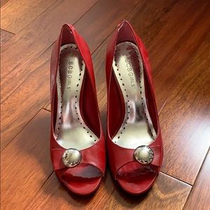 BCBG Girls  Red Stiletto Open Toe Heel